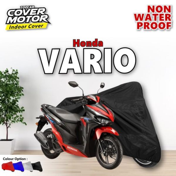 TOPCAR Cover Motor Indor Vario Non-Waterproof Kain Motorcycle tutup  motor - Hitam