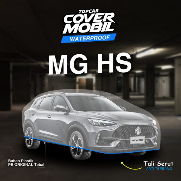 Cover mobil transparan premium merek Topcar melindungi mobil di dalam garasi MG HS