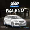 Cover mobil transparan premium merek Topcar melindungi mobil di dalam garasi suzuki baleno