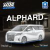 Cover mobil transparan premium merek Topcar melindungi mobil di dalam garasi toyota alphard