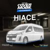 Cover mobil transparan premium merek Topcar melindungi mobil di dalam garasi toyota hiace