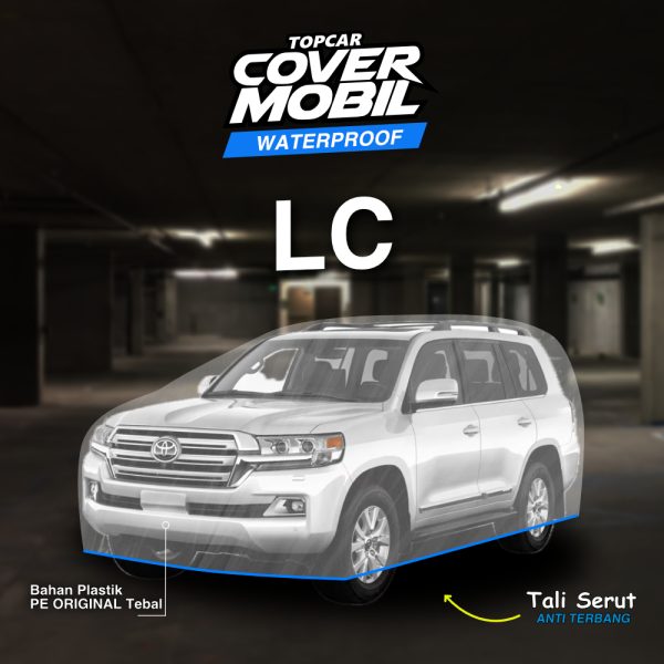 Cover mobil transparan premium merek Topcar melindungi mobil di dalam garasi