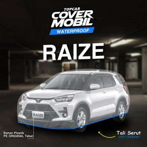 Cover mobil transparan premium merek Topcar melindungi mobil di dalam garasi