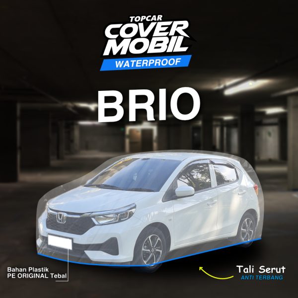 Cover mobil transparan premium merek Topcar melindungi mobil di dalam garasi
