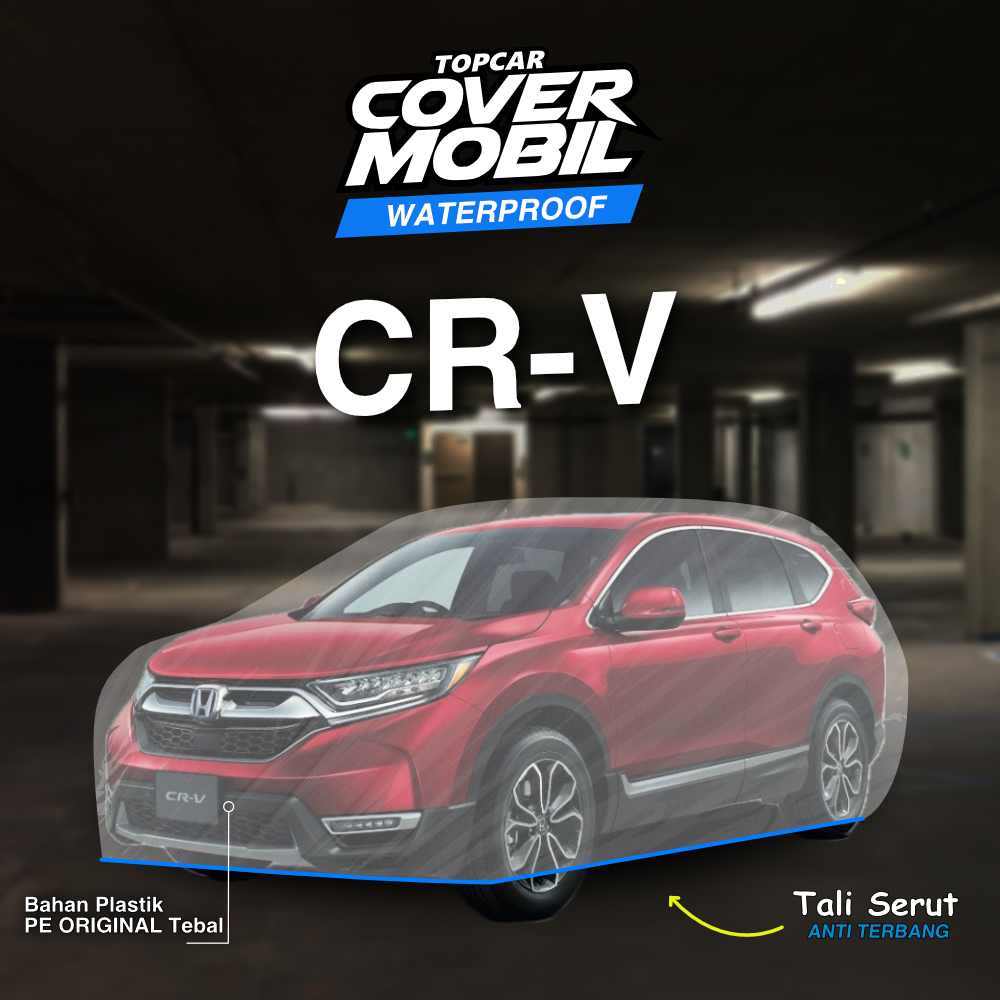 Cover mobil transparan premium merek Topcar melindungi mobil di dalam garasi