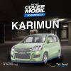 Cover mobil transparan premium merek Topcar melindungi mobil di dalam garasi