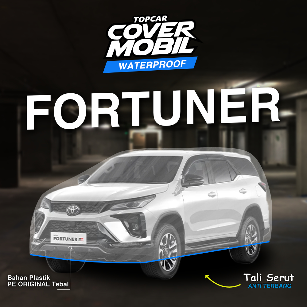 Cover mobil transparan premium merek Topcar melindungi mobil di dalam garasi