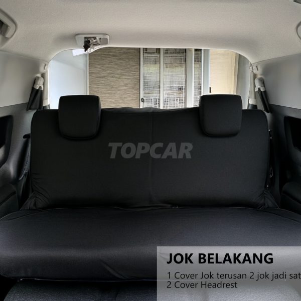 TOPCAR Sarung Jok Mobil Instan Belakang Hitam Universal